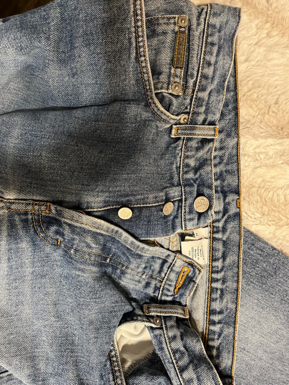 Calvin Klein Light Blue Straight Leg Jeans